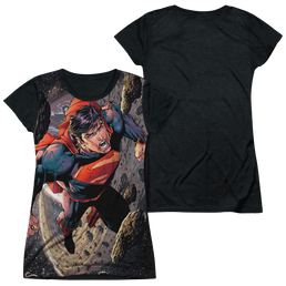 Superman Up Up - Juniors Black Back T-Shirt Juniors Black Back T-Shirt Superman   