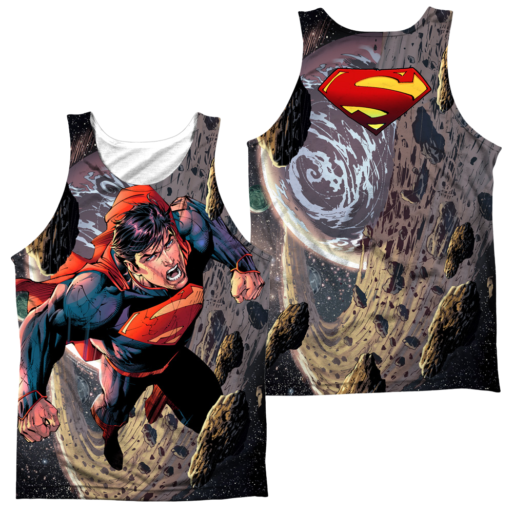 Superman Up Up (Front/Back Print) - Men's All Over Print Tank Top Men's All Over Print Tank Superman   