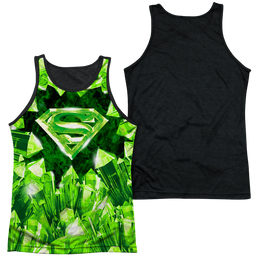 Superman Kryptonite Shield - Men's Black Back Tank Top Men's Black Back Tank Superman   