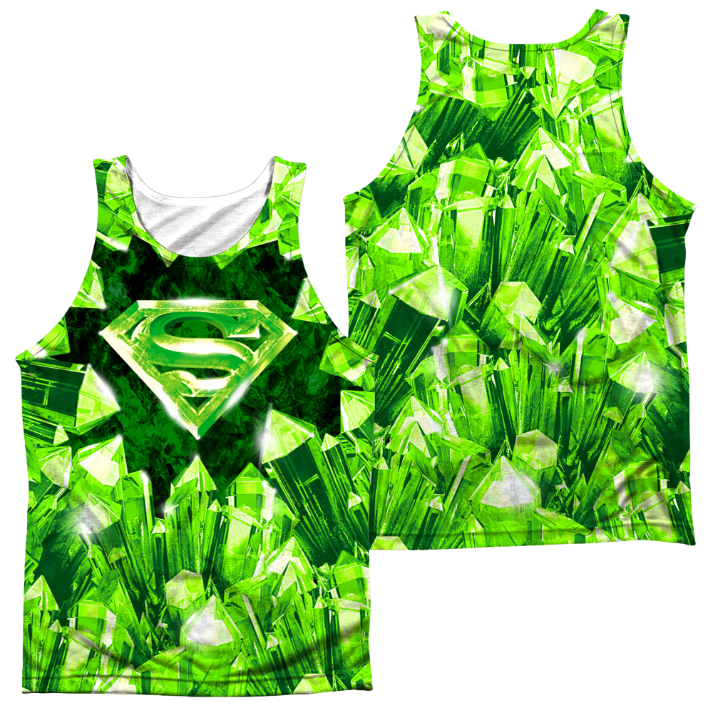 Superman Kryptonite Shield (Front/Back Print) - Men's All Over Print Tank Top Men's All Over Print Tank Superman   