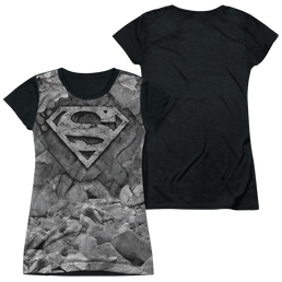 Superman Rock & Rumble - Juniors Black Back T-Shirt Juniors Black Back T-Shirt Superman   