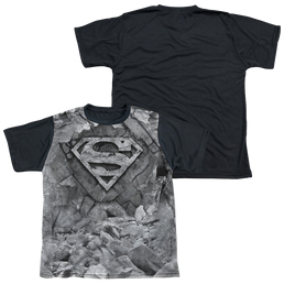 Superman Rock & Rumble - Youth Black Back T-Shirt Youth Black Back T-Shirt (Ages 8-12) Superman   