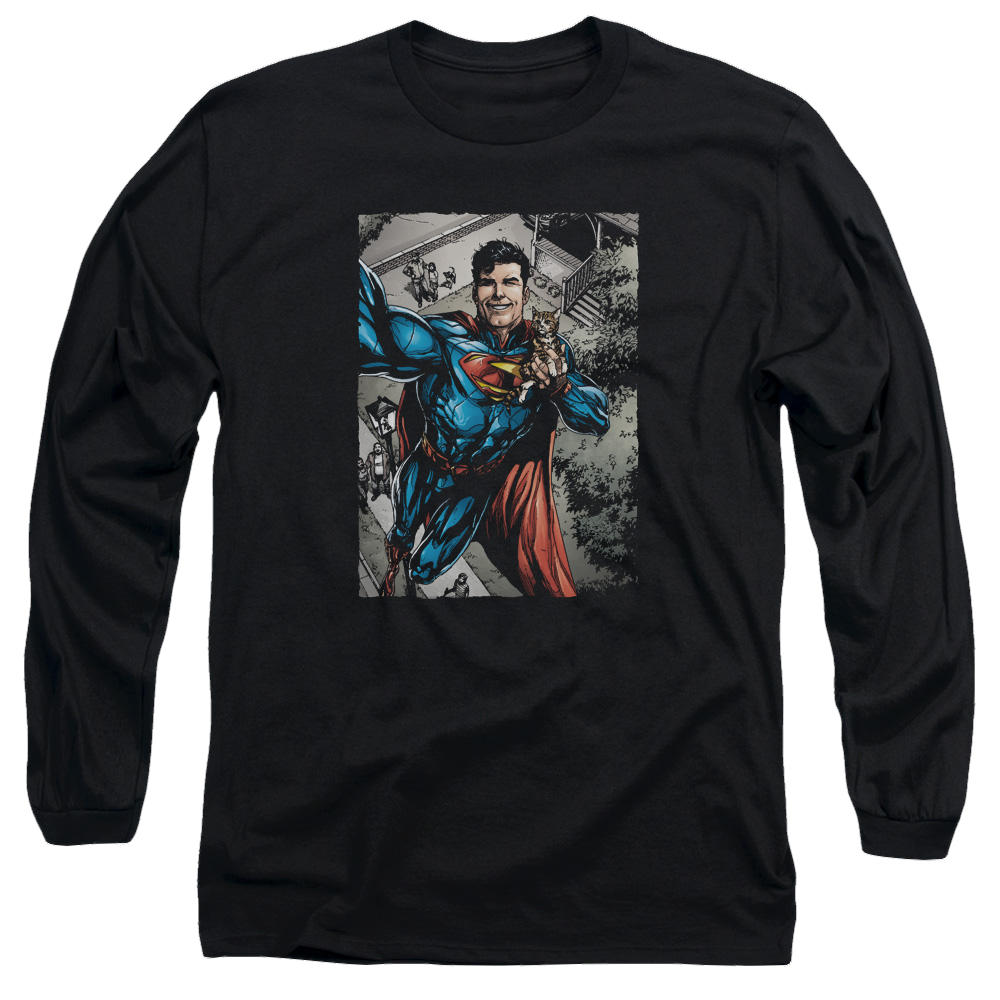 Superman Super Selfie - Men's Long Sleeve T-Shirt Men's Long Sleeve T-Shirt Superman   