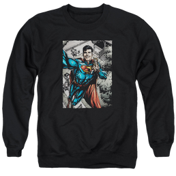 Superman Super Selfie - Men's Crewneck Sweatshirt Men's Crewneck Sweatshirt Superman   