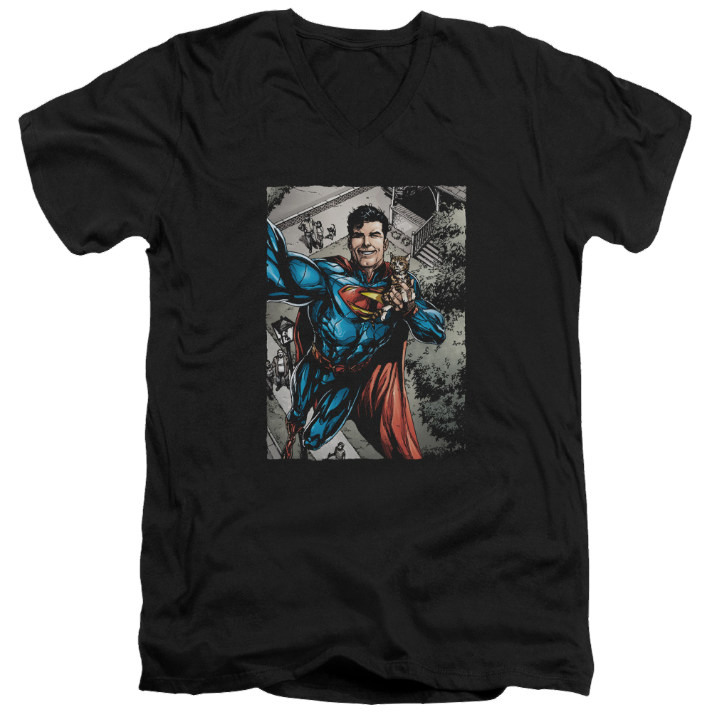 Superman Super Selfie - Men's V-Neck T-Shirt Men's V-Neck T-Shirt Superman   