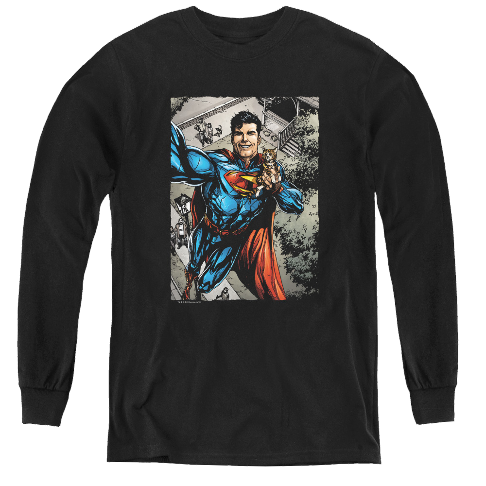 Superman Super Selfie - Youth Long Sleeve T-Shirt Youth Long Sleeve T-Shirt Superman   