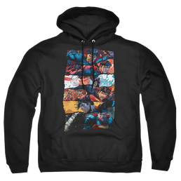 Superman Torn Collage - Pullover Hoodie Pullover Hoodie Superman   
