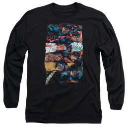 Superman Torn Collage - Men's Long Sleeve T-Shirt Men's Long Sleeve T-Shirt Superman   