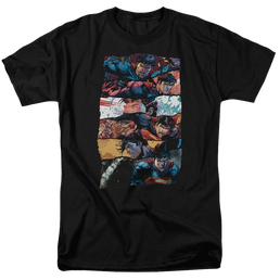 Superman Torn Collage - Men's Regular Fit T-Shirt Men's Regular Fit T-Shirt Superman   