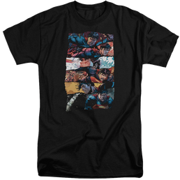 Superman Torn Collage - Men's Tall Fit T-Shirt Men's Tall Fit T-Shirt Superman   