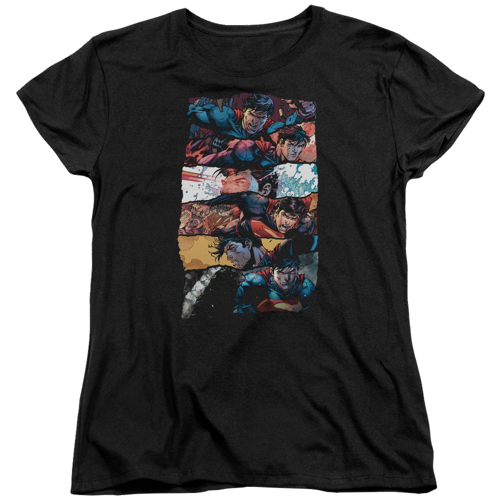 Superman Torn Collage - Women's T-Shirt Women's T-Shirt Superman   