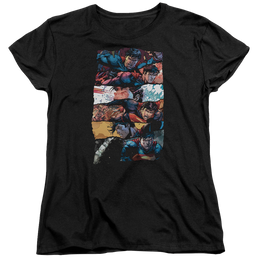 Superman Torn Collage - Women's T-Shirt Women's T-Shirt Superman   