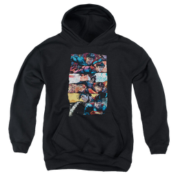 Superman Torn Collage - Youth Hoodie Youth Hoodie (Ages 8-12) Superman   