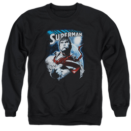 Superman Protect Earth - Men's Crewneck Sweatshirt Men's Crewneck Sweatshirt Superman   