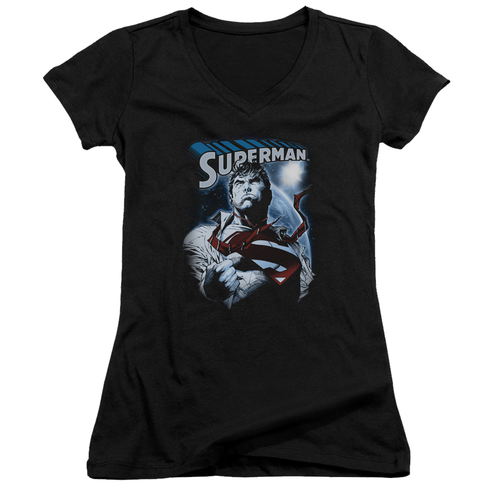 Superman Protect Earth - Juniors V-Neck T-Shirt Juniors V-Neck T-Shirt Superman   