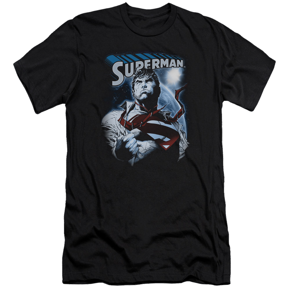 Superman Protect Earth - Men's Premium Slim Fit T-Shirt Men's Premium Slim Fit T-Shirt Superman   