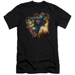 Superman Blasting Through - Men's Premium Slim Fit T-Shirt Men's Premium Slim Fit T-Shirt Superman   