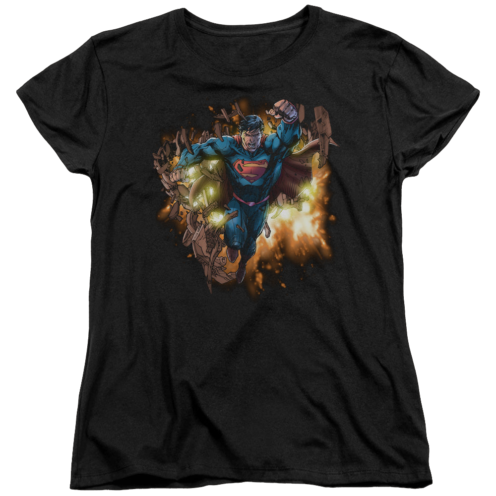 Superman Blasting Through - Women's T-Shirt Women's T-Shirt Superman   