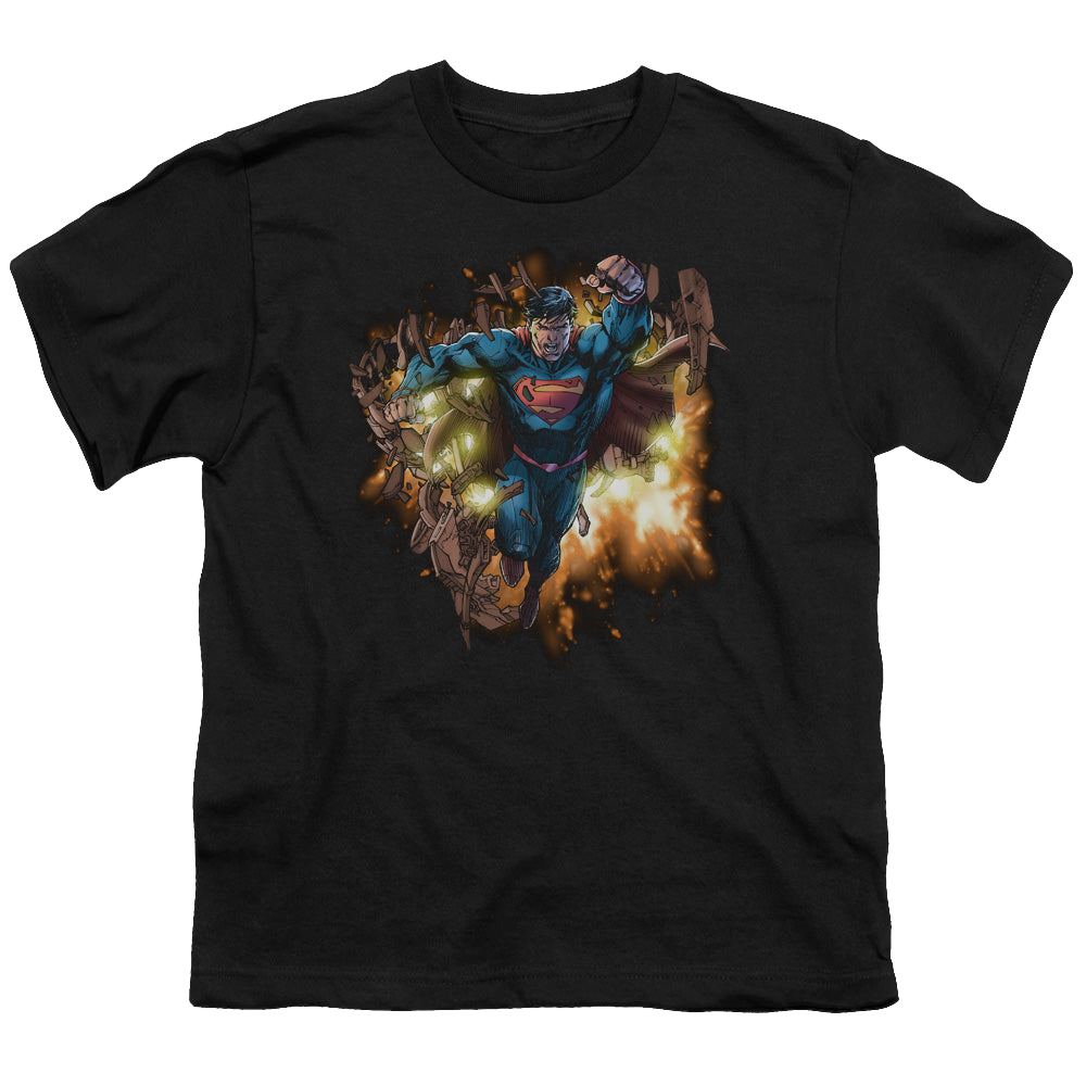 Superman Blasting Through - Youth T-Shirt Youth T-Shirt (Ages 8-12) Superman   