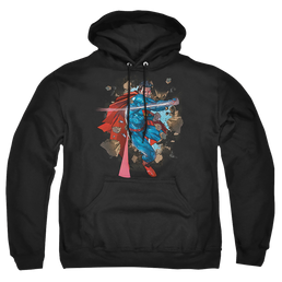 Superman Rock Breaker - Pullover Hoodie Pullover Hoodie Superman   
