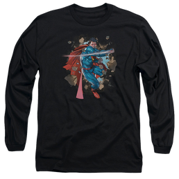 Superman Rock Breaker - Men's Long Sleeve T-Shirt Men's Long Sleeve T-Shirt Superman   