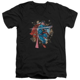 Superman Rock Breaker - Men's V-Neck T-Shirt Men's V-Neck T-Shirt Superman   