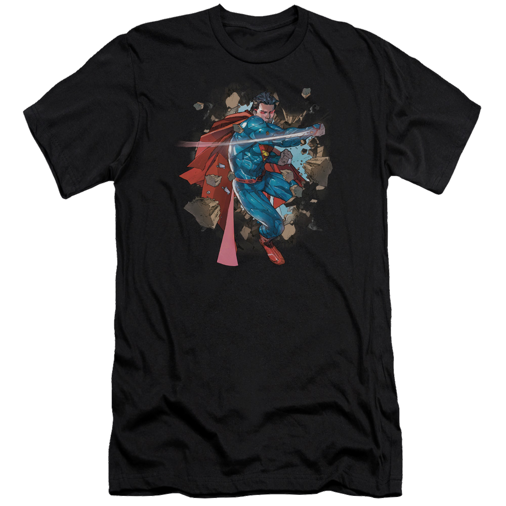 Superman Rock Breaker - Men's Premium Slim Fit T-Shirt Men's Premium Slim Fit T-Shirt Superman   