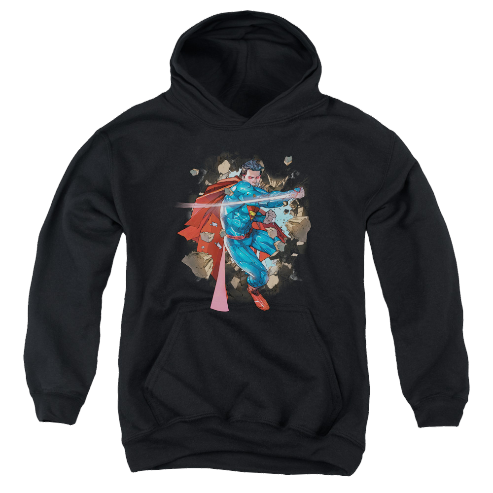 Superman Rock Breaker - Youth Hoodie Youth Hoodie (Ages 8-12) Superman   