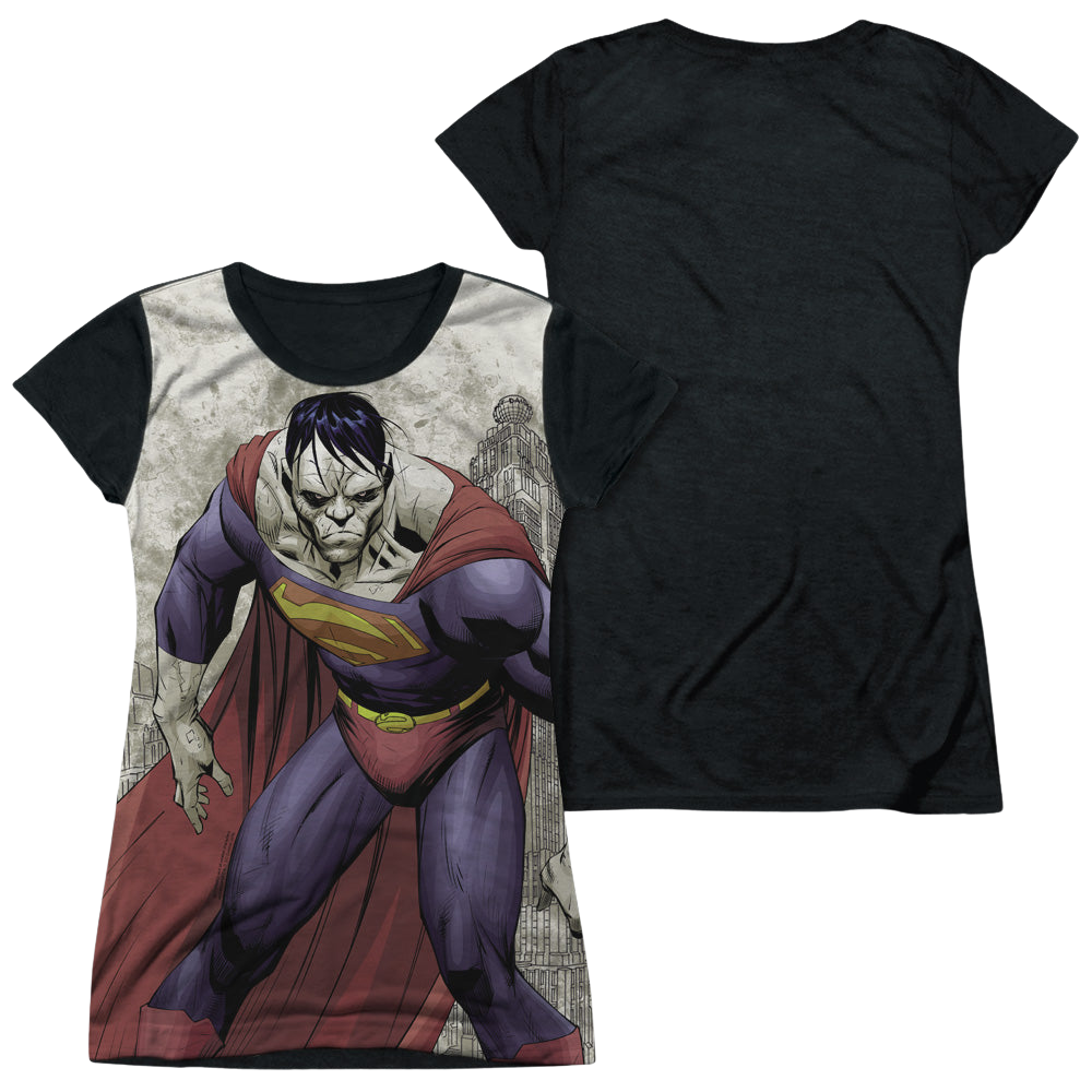 Superman Bizarro Sub - Juniors Black Back T-Shirt Juniors Black Back T-Shirt Superman   