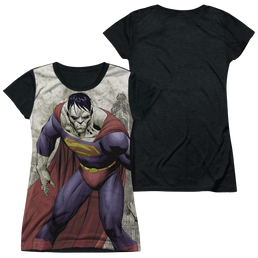 Superman Bizarro Sub - Juniors Black Back T-Shirt Juniors Black Back T-Shirt Superman   