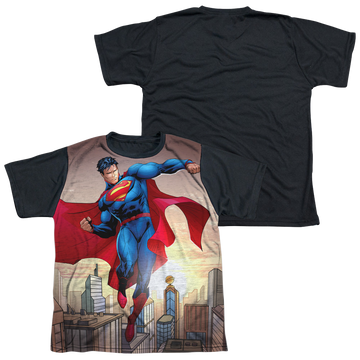Superman Light And Darkseid youth black back t-shirt for ages 8 to 12