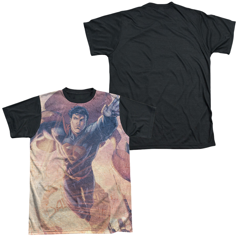 Superman Soar Above - Men's Black Back T-Shirt Men's Black Back T-Shirt Superman   