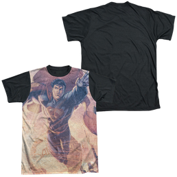 Superman Soar Above - Men's Black Back T-Shirt Men's Black Back T-Shirt Superman   