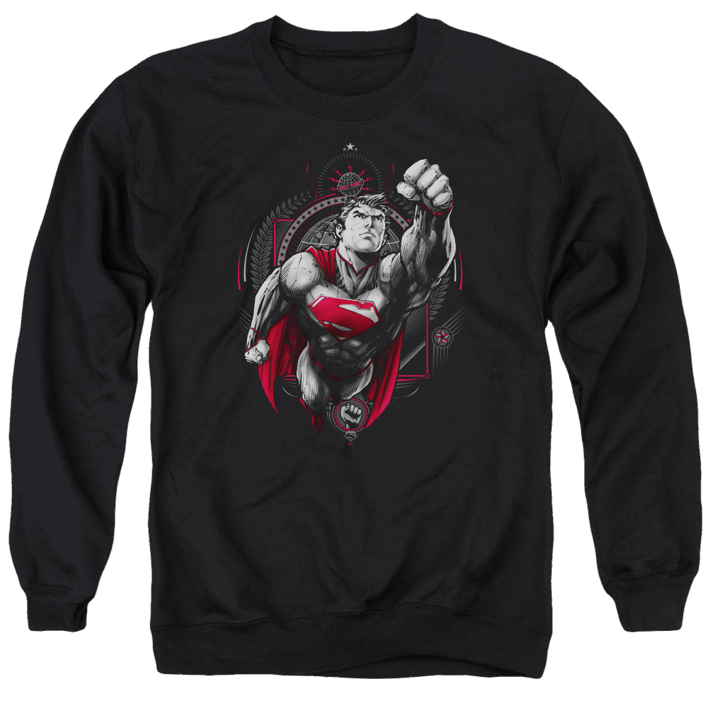 Superman Propaganda Superman - Men's Crewneck Sweatshirt Men's Crewneck Sweatshirt Superman   