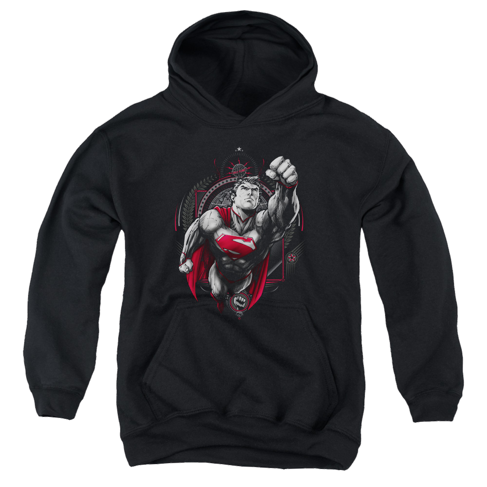 Superman Propaganda Superman - Youth Hoodie Youth Hoodie (Ages 8-12) Superman   