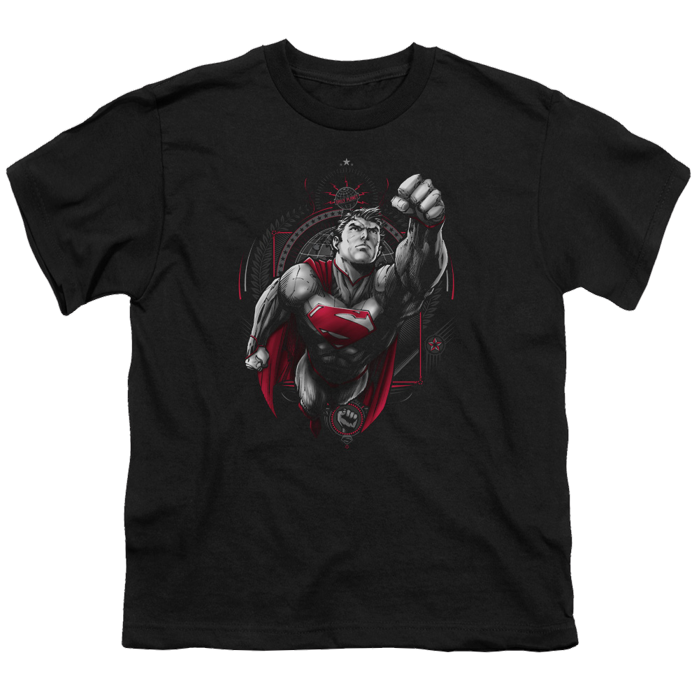 Superman Propaganda Superman - Youth T-Shirt Youth T-Shirt (Ages 8-12) Superman   