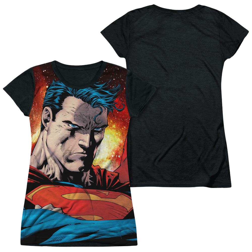Superman Determination - Juniors Black Back T-Shirt Juniors Black Back T-Shirt Superman   