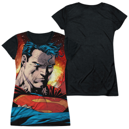 Superman Determination - Juniors Black Back T-Shirt Juniors Black Back T-Shirt Superman   