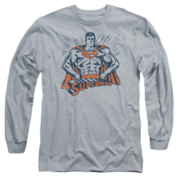 Superman Vintage Stance - Men's Long Sleeve T-Shirt Men's Long Sleeve T-Shirt Superman   