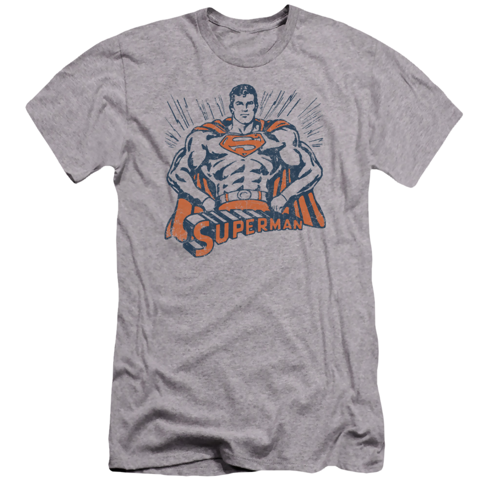Superman Vintage Stance - Men's Premium Slim Fit T-Shirt Men's Premium Slim Fit T-Shirt Superman   