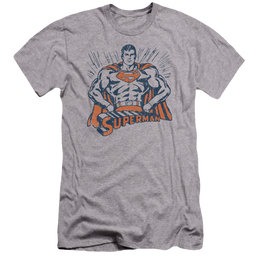 Superman Vintage Stance - Men's Premium Slim Fit T-Shirt Men's Premium Slim Fit T-Shirt Superman   