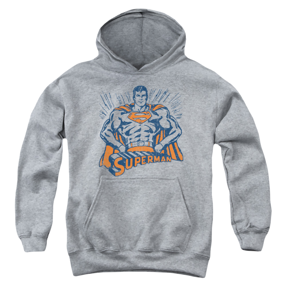 Superman Vintage Stance - Youth Hoodie Youth Hoodie (Ages 8-12) Superman   