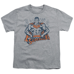 Superman Vintage Stance - Youth T-Shirt Youth T-Shirt (Ages 8-12) Superman   