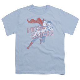 Superman Nice Catch - Youth T-Shirt Youth T-Shirt (Ages 8-12) Superman   