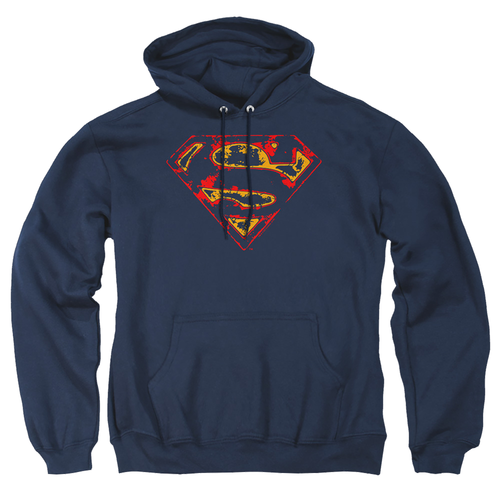 Superman Super Distressed - Pullover Hoodie Pullover Hoodie Superman   