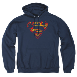 Superman Super Distressed - Pullover Hoodie Pullover Hoodie Superman   