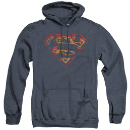 Superman Super Distressed - Heather Pullover Hoodie Heather Pullover Hoodie Superman   