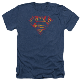 Superman Super Distressed - Men's Heather T-Shirt Men's Heather T-Shirt Superman   