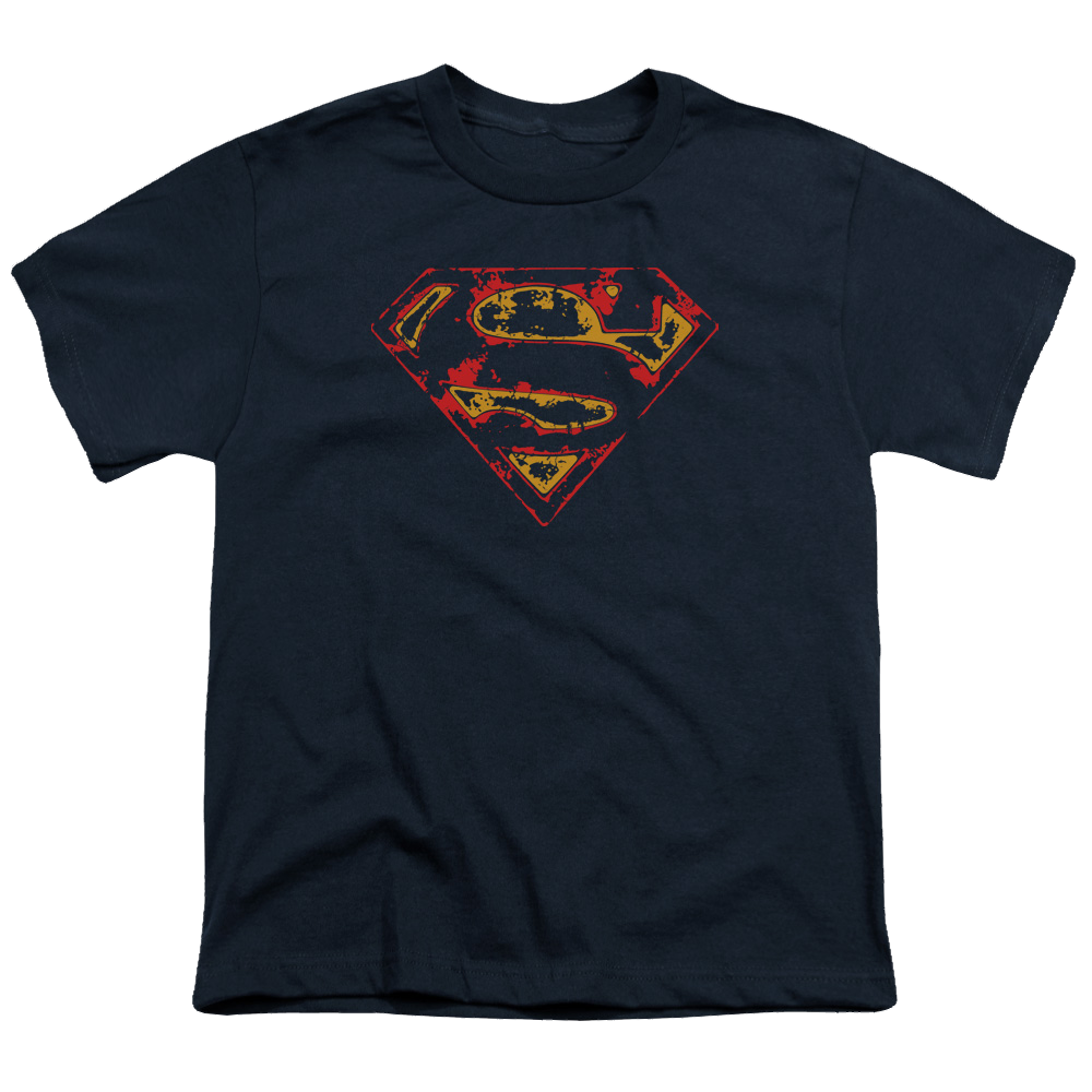 Superman Super Distressed - Youth T-Shirt Youth T-Shirt (Ages 8-12) Superman   