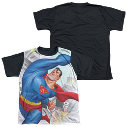 Superman Classic Robots - Youth Black Back T-Shirt Youth Black Back T-Shirt (Ages 8-12) Superman   
